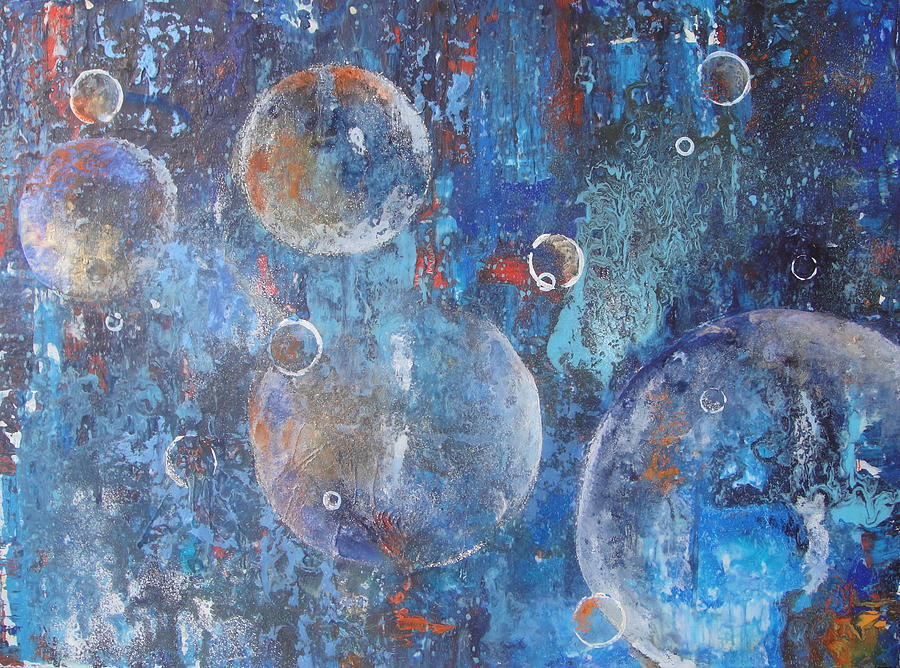Water Painting - More Bubbles by Nora Meyer