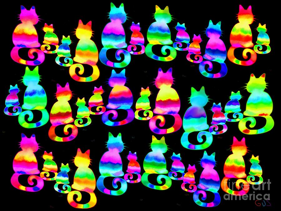 More cats cats cats Digital Art by Nick Gustafson