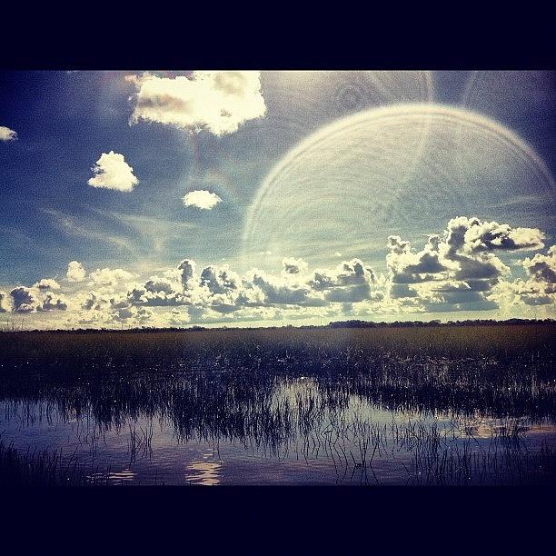 Water Photograph - More Clouds :d #swamp #florida by Shawn Who