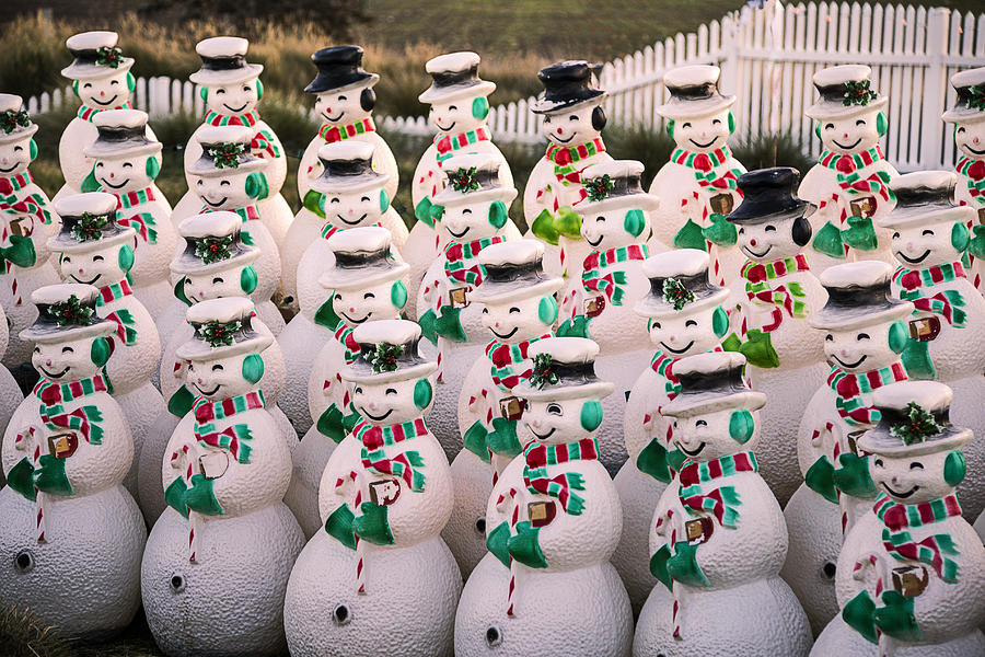 Christmas Photograph - More Snowmen by Garry Gay
