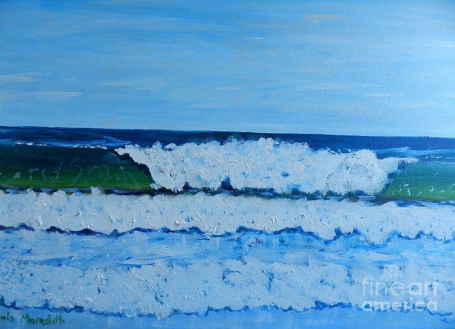 Impressionism Painting - More Waves at Bulli Beach by Pamela  Meredith