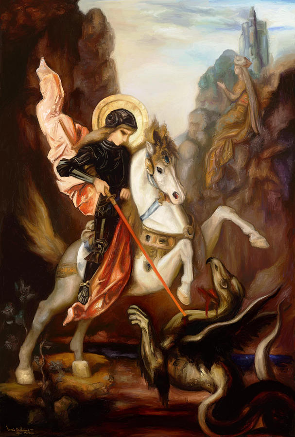 Gustave Moreau Digital Art - Moreaus St George and the Dragon by Sarai Rosario