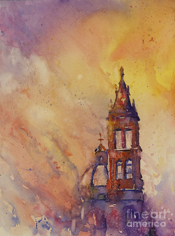 Morelia Cathedral Painting by Ryan Fox