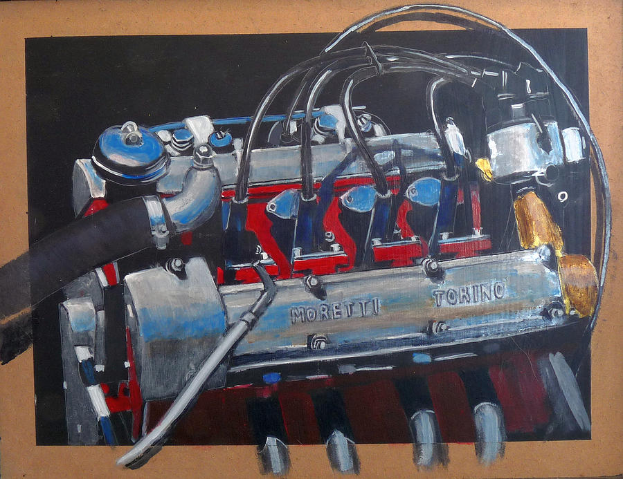 Moretti Engine Painting by Richard Le Page