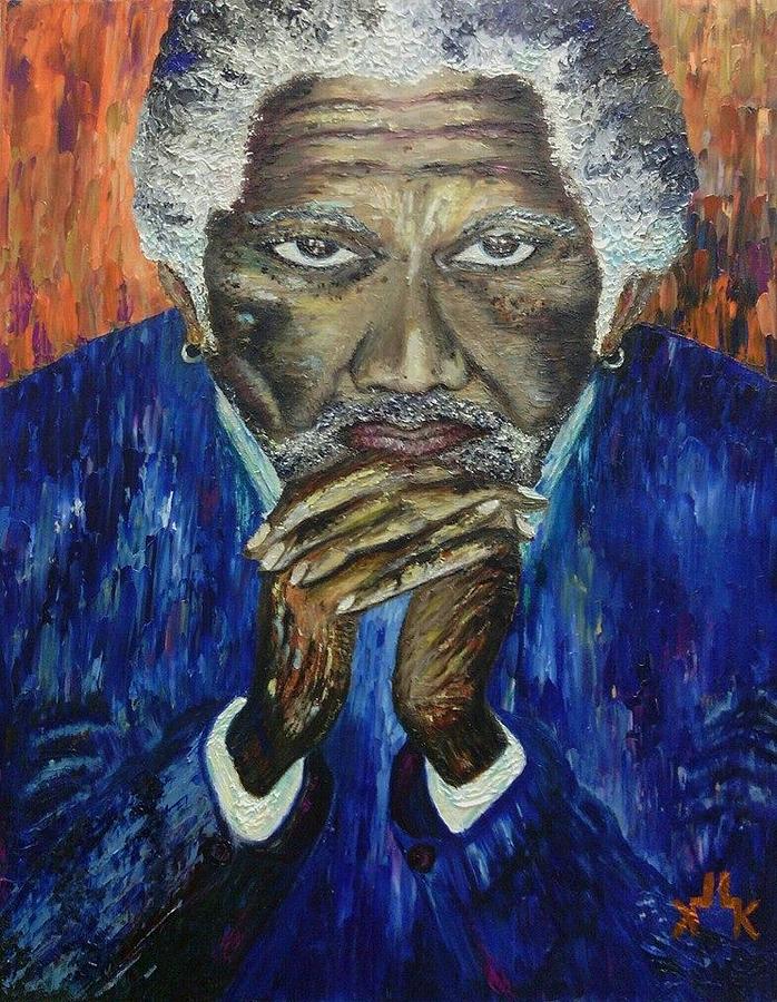 Morgan Freeman Painting - Morgan Freeman by Lettie R Violetta Krell