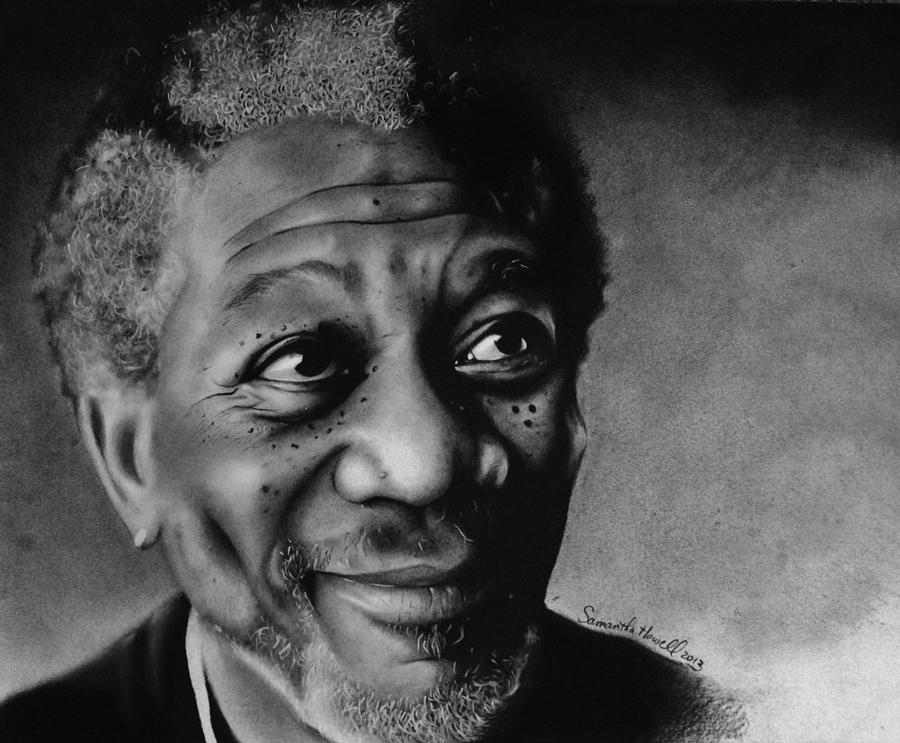 Morgan Freeman Drawing By Samantha Howell