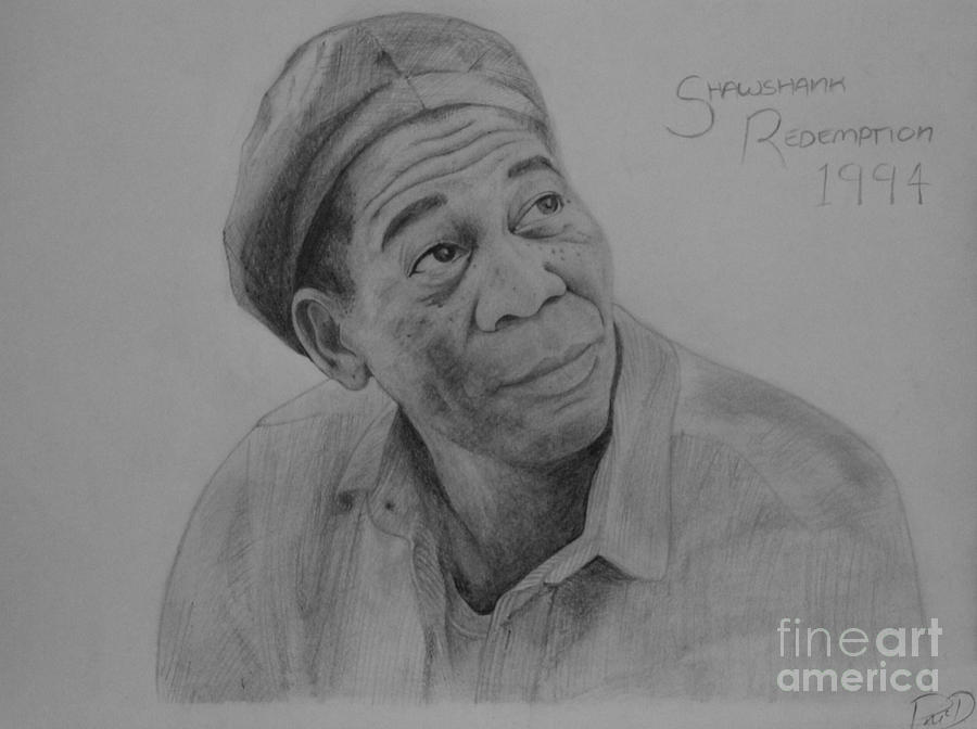 Cool Drawing - Morgan Freeman Sketch by Paul Mc Donald