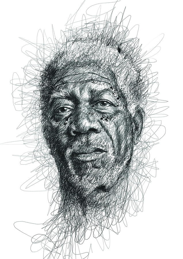 Morgan Freeman Digital Art - Morgan Freeman by Vince Low