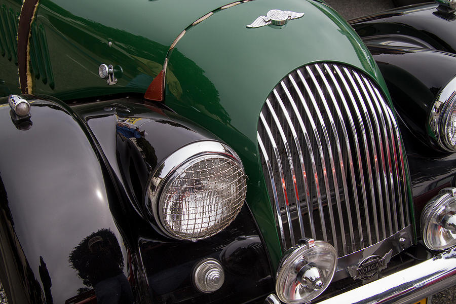 Morgan Plus 4 Grill and Hood Photograph by Roger Mullenhour