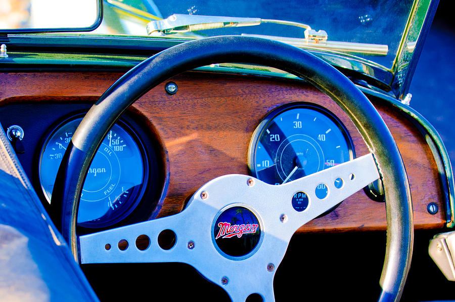 Morgan Steering Wheel Photograph by Jill Reger
