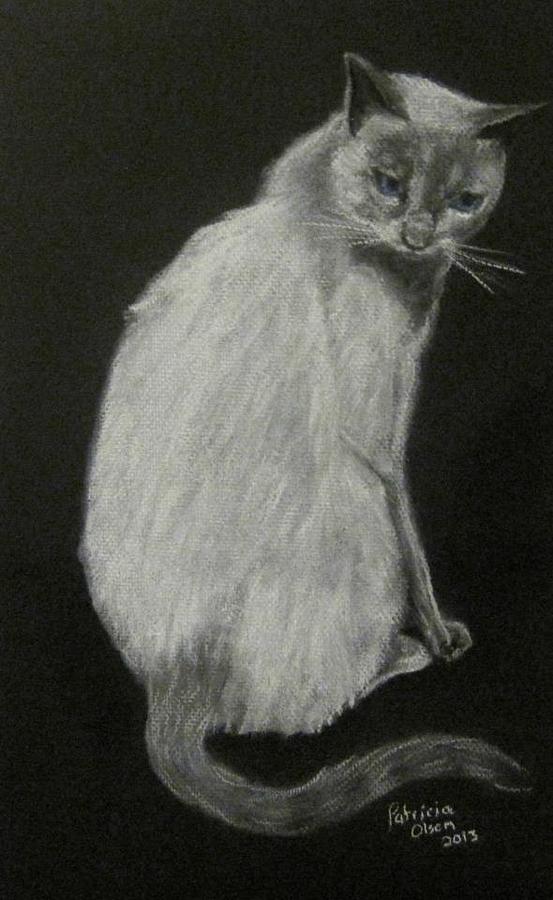 Moriah the cat Painting by Patricia Olson