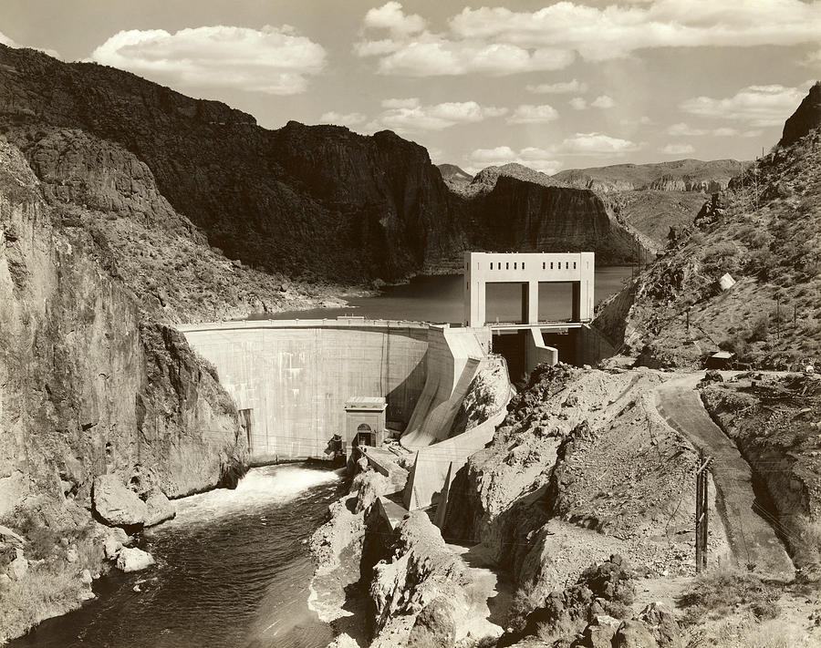 Mormon Flat Dam, 1938 Photograph by Granger