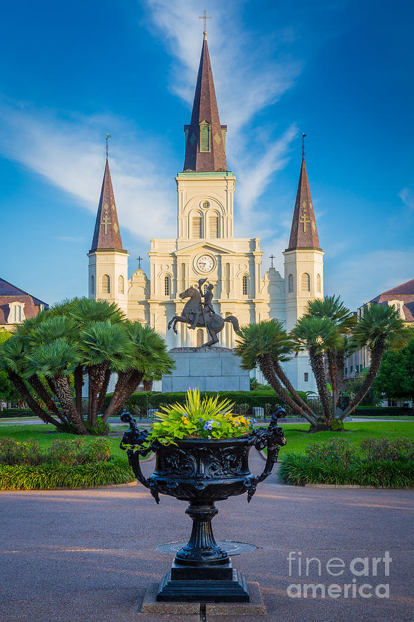 New Orleans Photograph - Morning at Jackson Square by Inge Johnsson