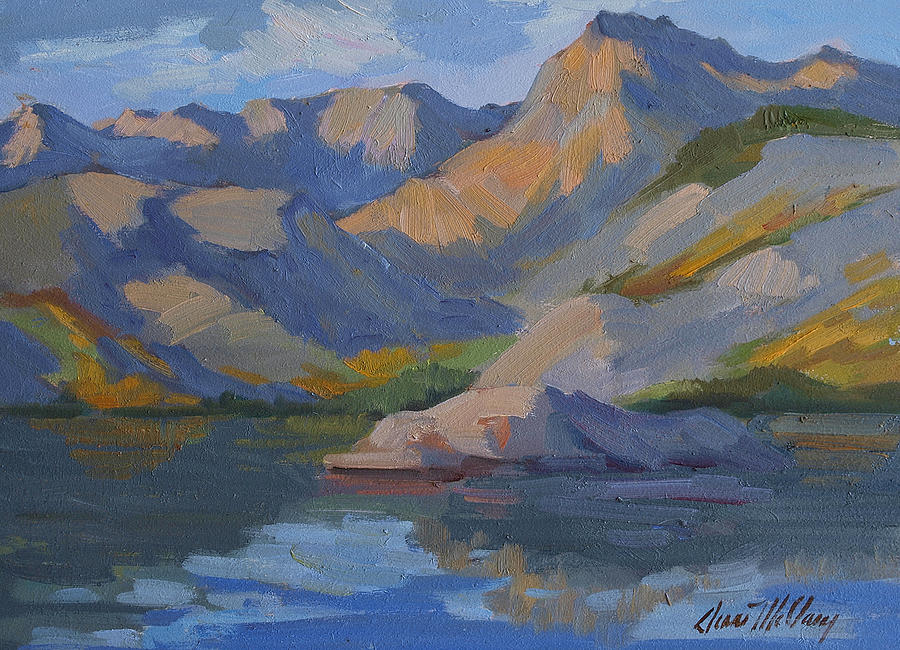 Morning at Lake Sabrina Painting by Diane McClary