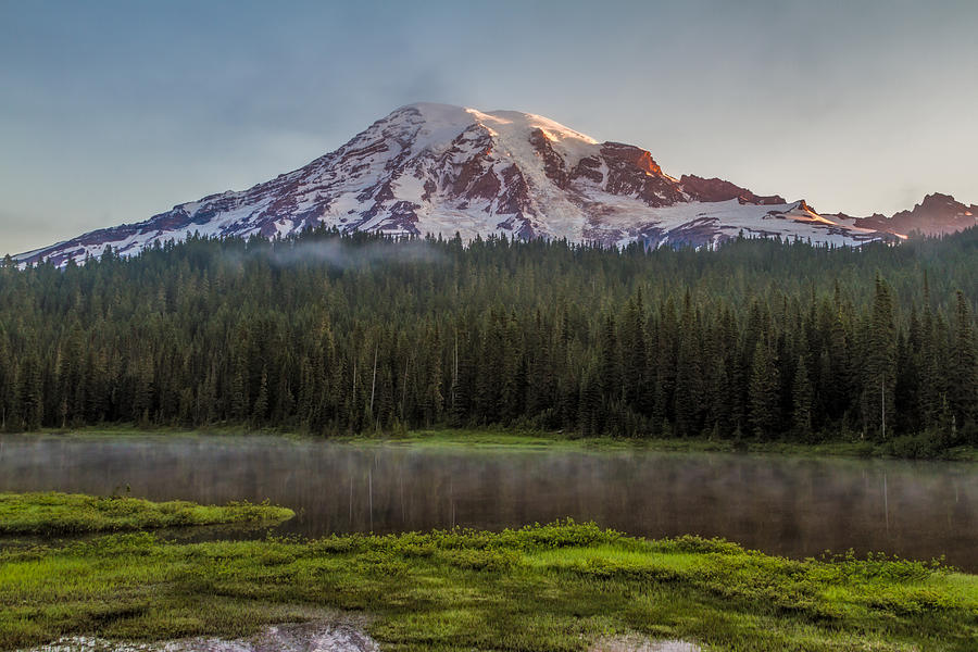 Morning at Mt Rainier Photograph by Ken Stanback