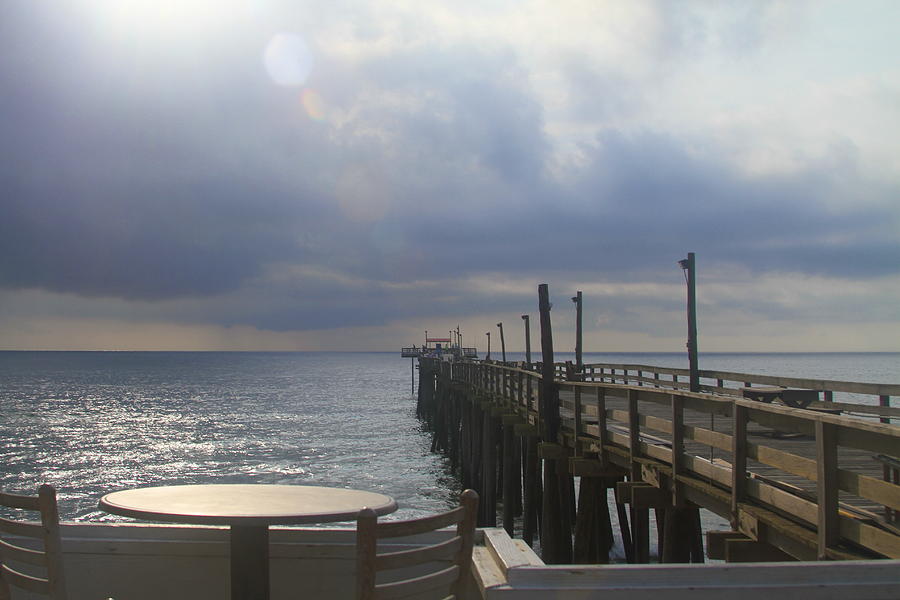 Landscape Photograph - Morning at Rodanthe Pier 16 by Cathy Lindsey