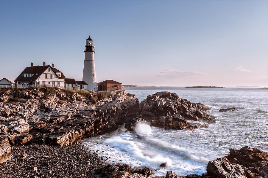 Morning at the lighthouse Photograph by Eduard Moldoveanu