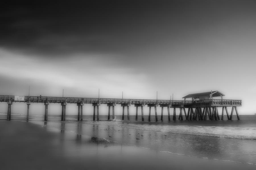 Morning at Tybee Island Pier Photograph by Frank Bright