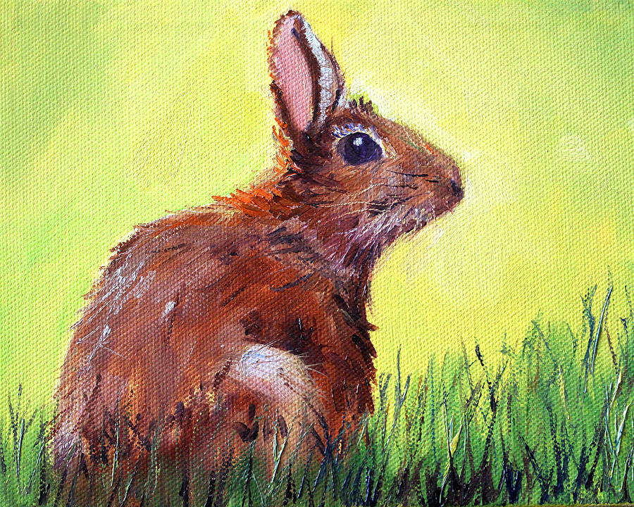 Morning Bunny Painting by Nancy Merkle