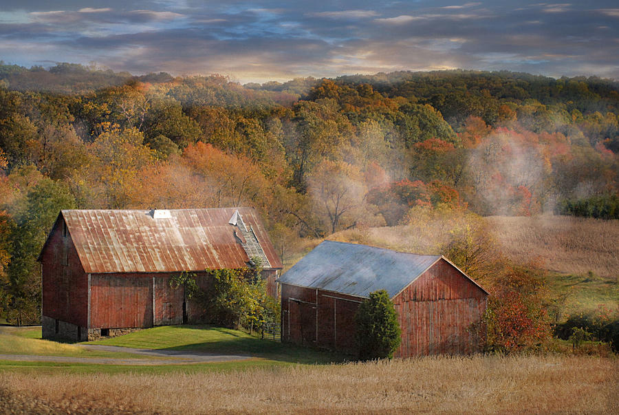Farm Photograph - Morning Burn by Fran J Scott