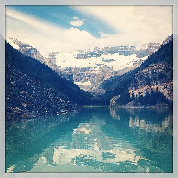Morning Canoe View... #lakelouise Photograph by Michele Morse