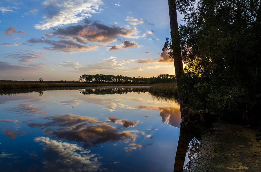 Riverscape Photograph - Morning Clouds by Don L Williams Riverscape Photograph - Morning Clouds by Don L Williams