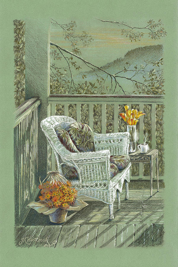 Morning Coffee at the Piedmont Inn Painting by Jill Westbrook