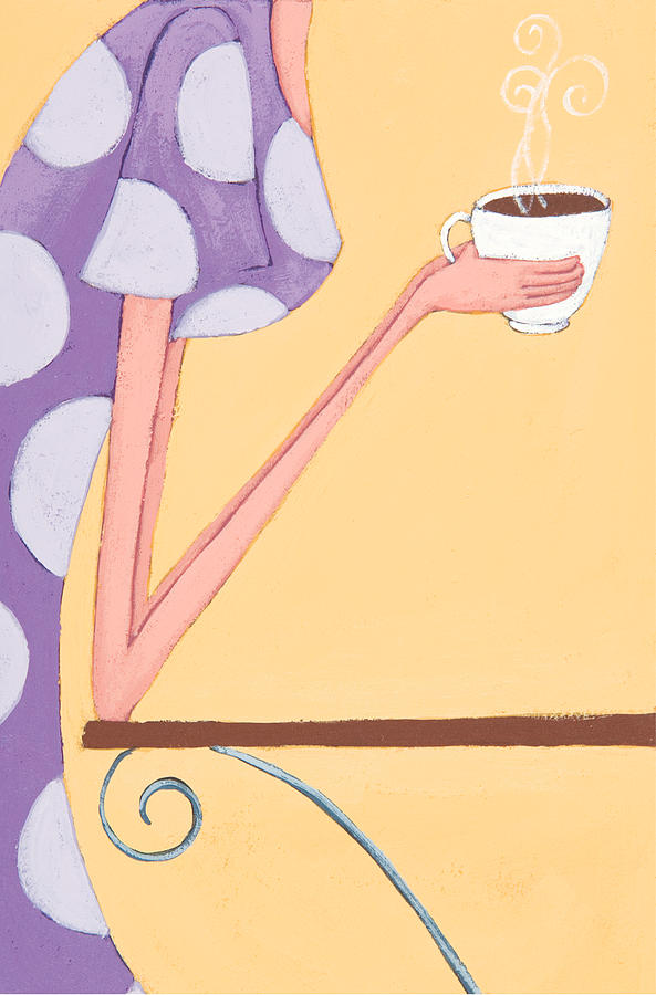 Coffee Painting - Morning Coffee by Christy Beckwith