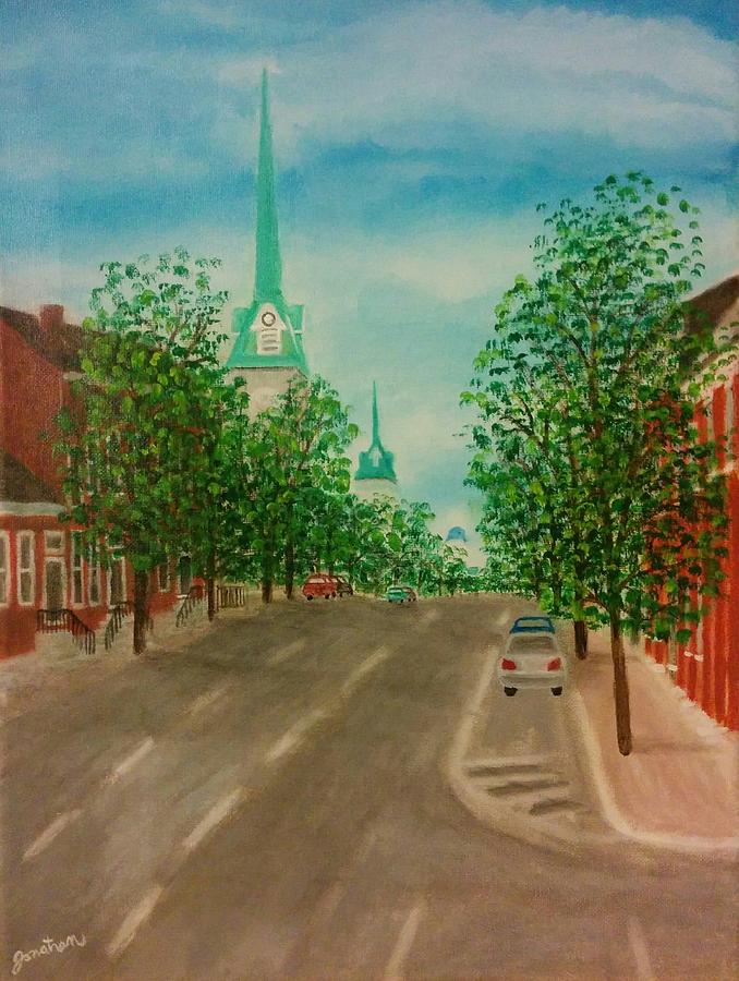 Morning Coffee in Fredericksburg Painting by Jonathan Morgan Morning Coffee in Fredericksburg Painting by Jonathan Morgan