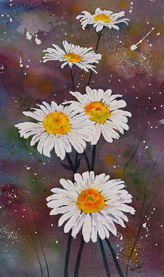 Morning Daisies Painting by Wendy Provins