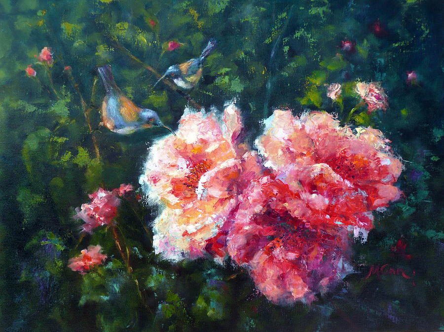 Rose Painting - Morning Duet by Marie Green