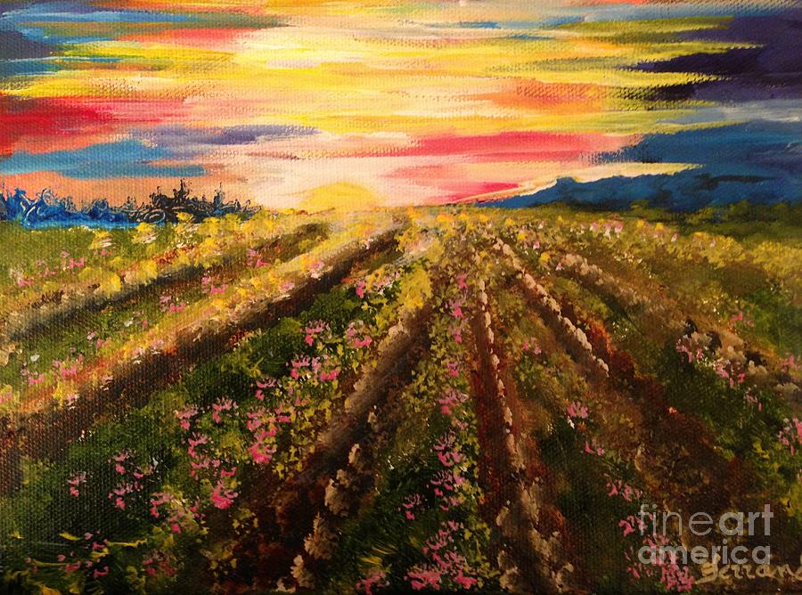 Morning Fields Painting by Karen  Ferrand Carroll