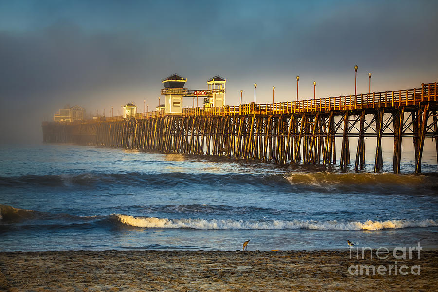 Morning Fog Lifting at Oceanside Pier Photograph by Medicine Tree Studios