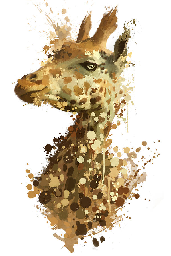 Morning Giraffe Digital Art by Victor Castillo - Fine Art America