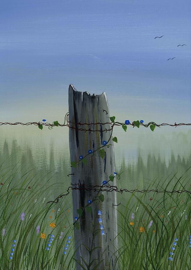 Morning Glories Painting by Ray Huffman - Fine Art America