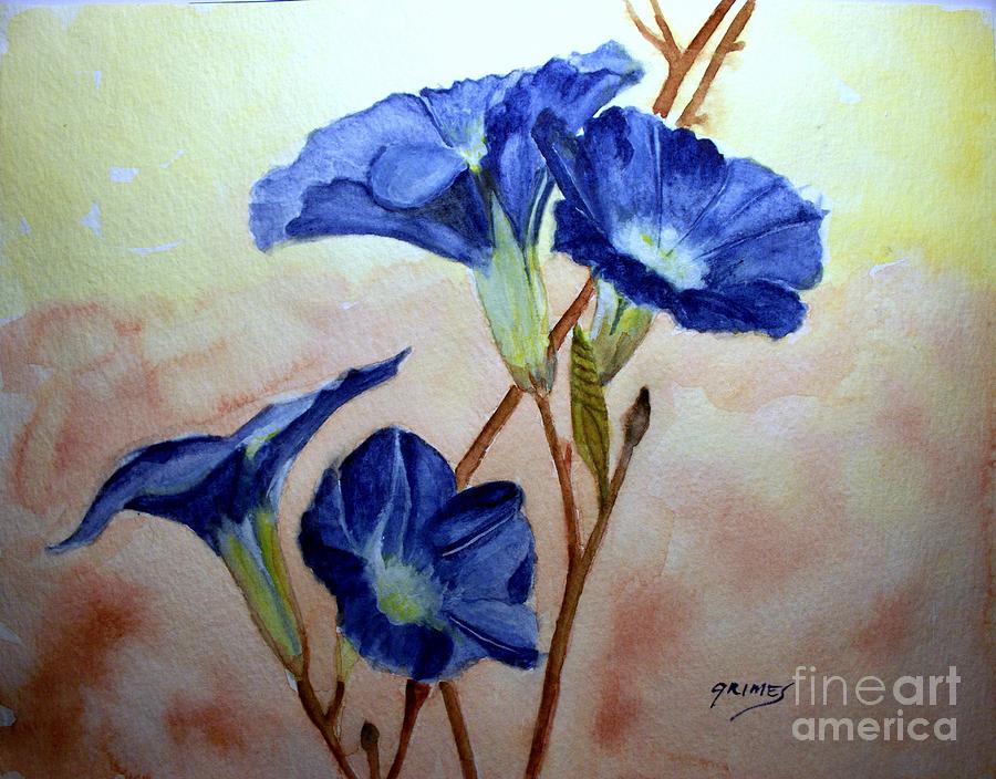 Morning Glory Painting by Carol Grimes