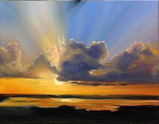 Morning Glory Painting by Lori Ippolito