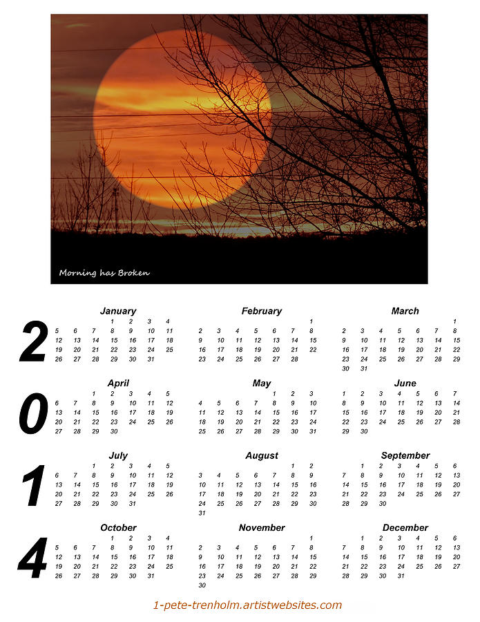 Morning Has Broken Calendar Photograph by Pete Trenholm