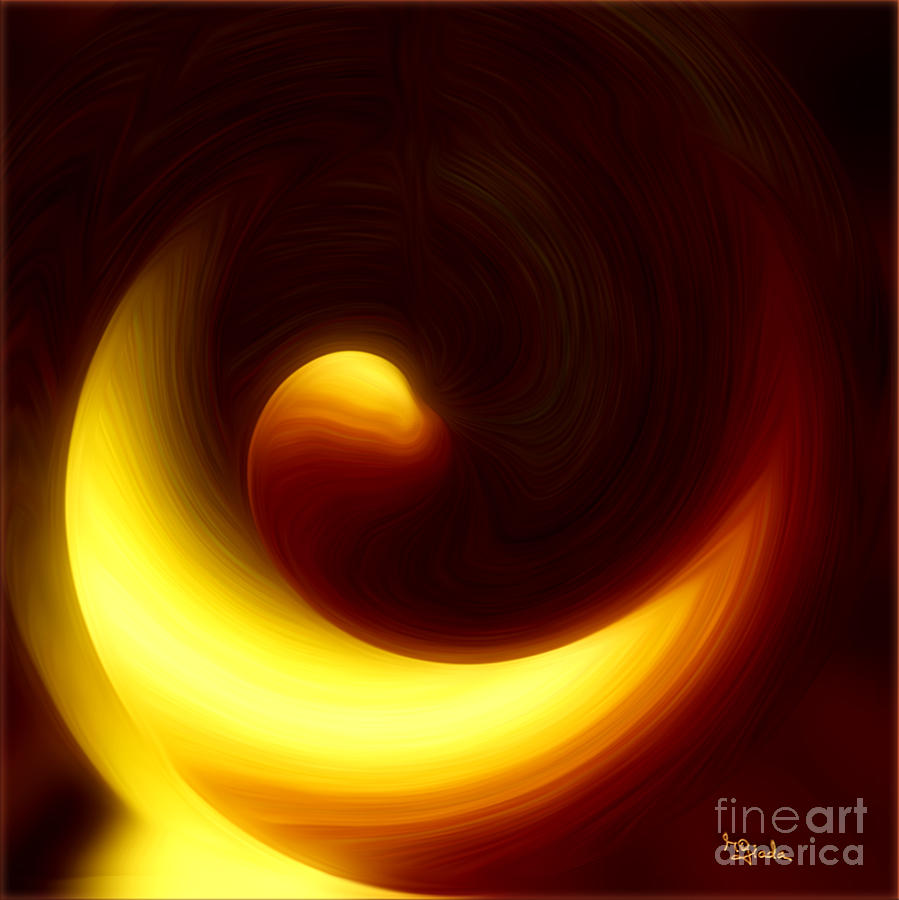 Morning hope - spiritual abstract art by Giada Rossi Digital Art by Giada Rossi