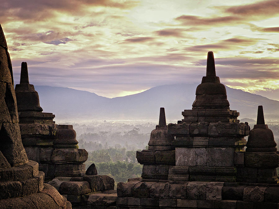 Morning In Borobudur Temple Photograph by Dian Savitri