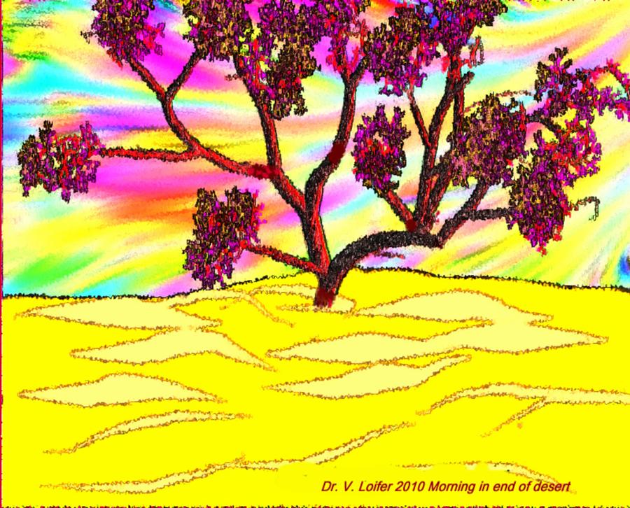 Morning in end of desert Digital Art by Dr Loifer Vladimir