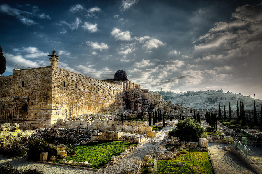 Moses Photograph - Morning in Jerusalem HDR by David Morefield