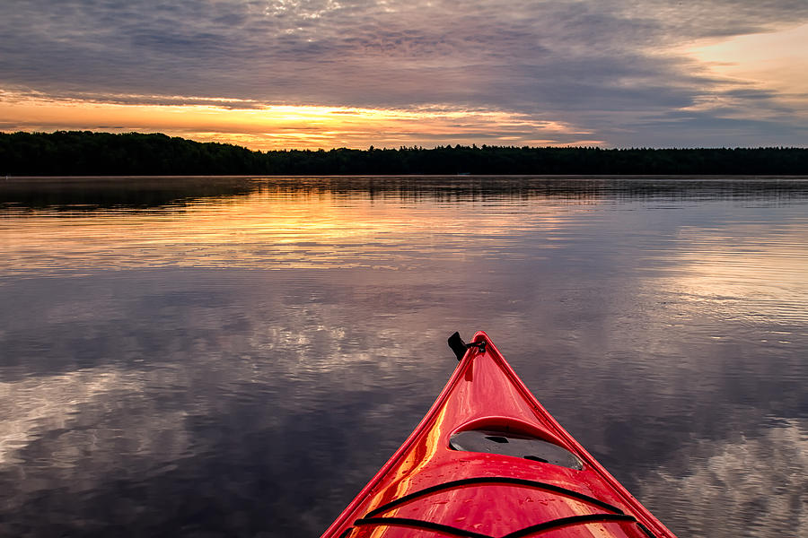 Baxter Lake Photograph - Morning Kayak by Jeff Sinon