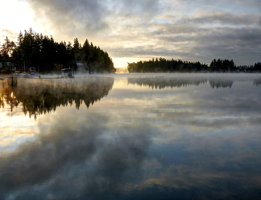 Morning Lake Reflection Photograph by Peter Mooyman