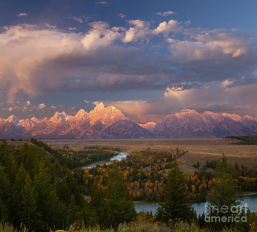 Morning light at Snake River Overlook Photograph by Keith Kapple
