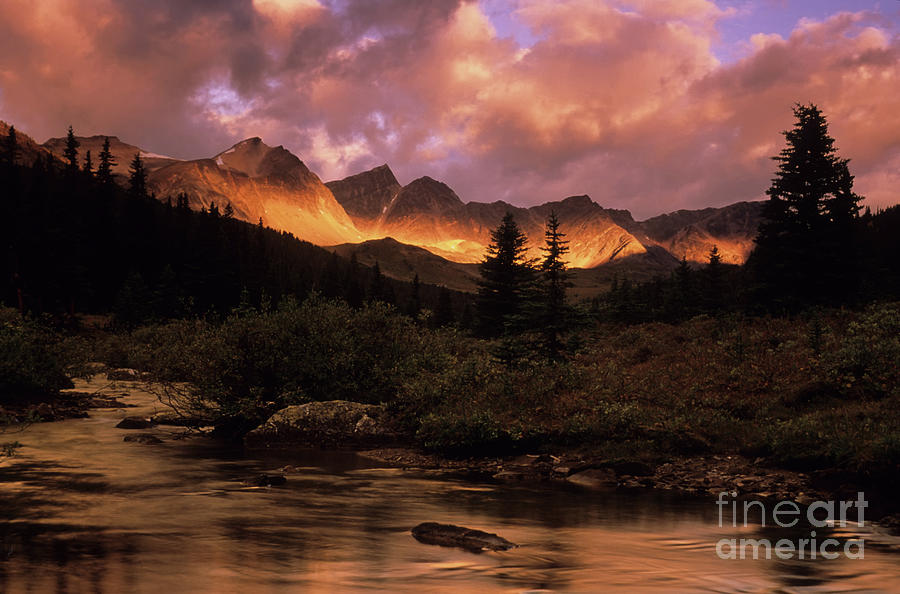 Mountain Photograph - Morning Light Maligne Pass by Bob Christopher