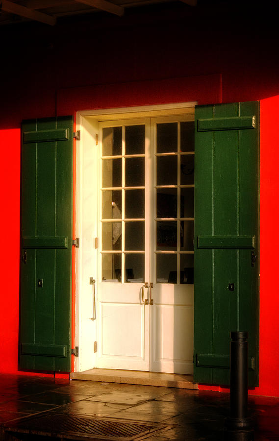 Morning Light On A French Quarter Door Photograph by Greg and Chrystal Mimbs