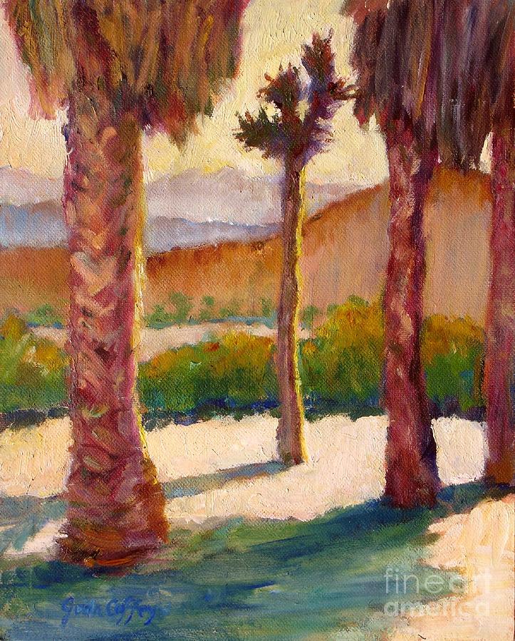 Morning Light On Joshua Tree Painting by Joan Coffey
