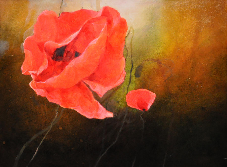 Flowers Still Life Painting - Morning Lights by Istvan Korbely