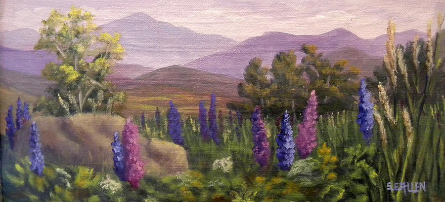 Morning Lupines Painting